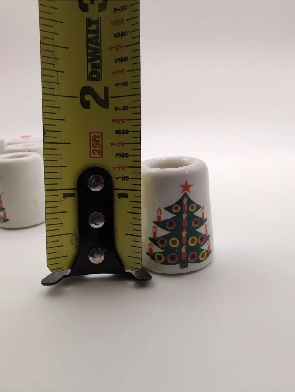 Vintage Christmas Miniature Porcelain Candle Holders Set Of 11 w/Original Box